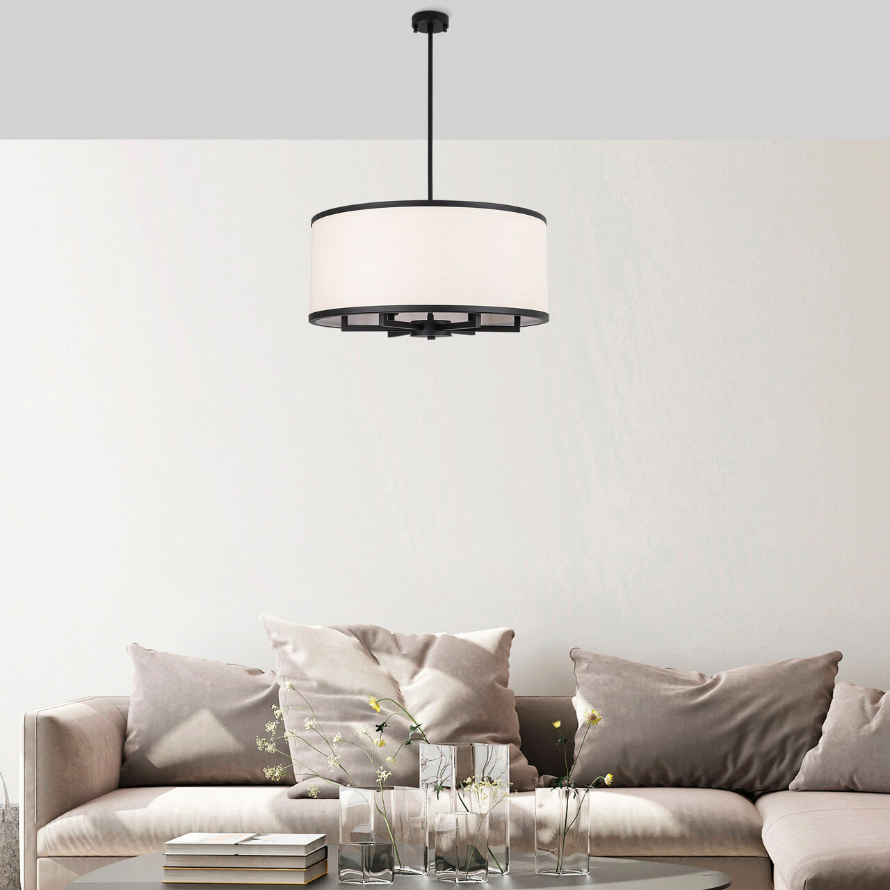 Lustra, Fulgor, 942FLG1643, Metal, Alb/Negru - 1 | YEO
