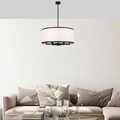 Lustra, Fulgor, 942FLG1643, Metal, Alb/Negru