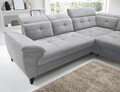 Coltar extensibil dreapta 5 locuri ELTAP, RT-04AU, Inferne, 297x210x107 cm, lemn/poliester, gri deschis