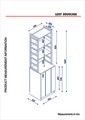 Biblioteca, Tera Home, Lost 804TRH3603, 45 x 166.7 x 35 cm, pal melaminat, nuc