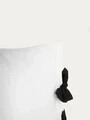 Lenjerie de pat King Size, Defla, Homla, 200x220 cm, 3 piese, bumbac, alb/negru