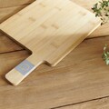Set 4 tocatoare cu suport Bambou, Homla, 20x9x33 cm, lemn, natur/gri