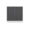 Dulap pentru bucatarie, Hanah Home, Minar, 90x87x58 cm, Alb / Antracit