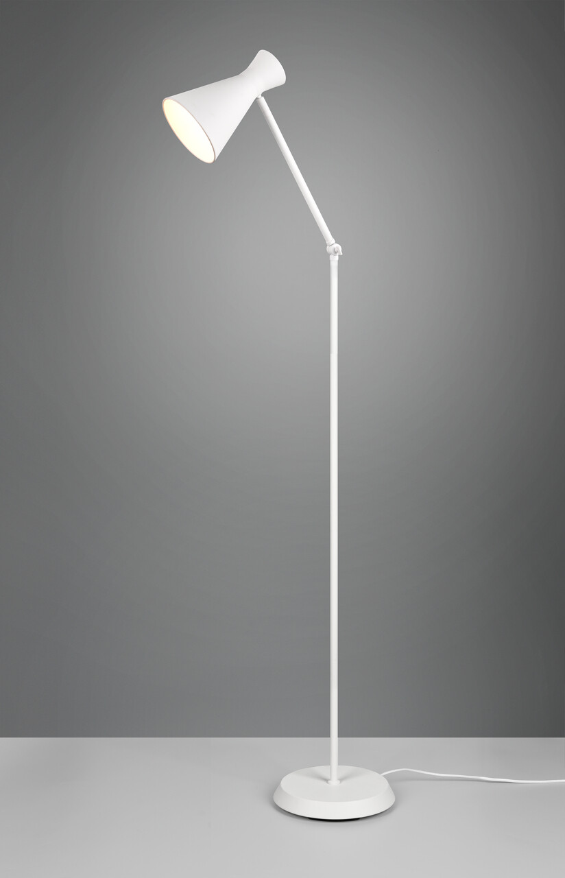 Lampadar Enzo, RL, 25x48.8x150 cm, 10W, 1x E27, metal, alb mat - view 3
