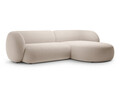 Coltar dreapta 3 locuri, Kate, Micadoni, 285x176x76 cm, catifea, bej