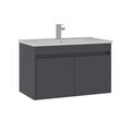 Dulap de baie cu chiuvetă, Hanah Home, Side 85 v2, Antracit mat