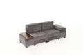 Canapea extensibila 3 locuri, Balcab Home, 825BLC4307, Lemn, Gri