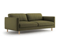 Canapea 4 locuri, Eden, Micadoni, 209x92x90 cm, catifea, verde muschi melanj