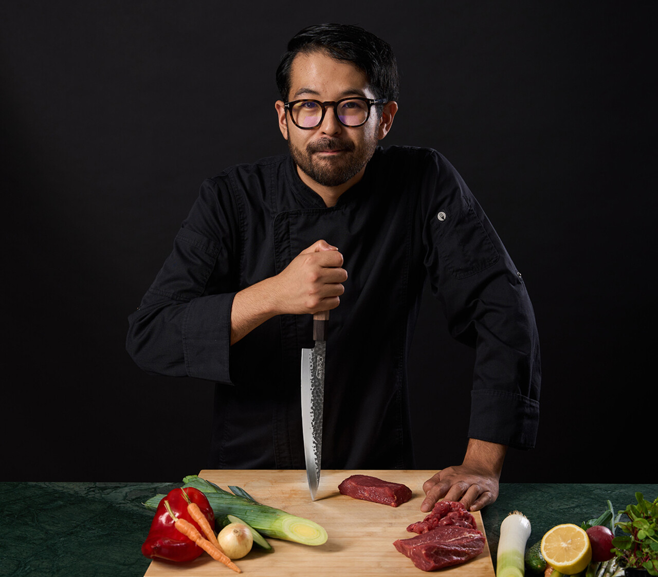 Cutit Sashimi, Samurai Gourmet by Rikito Watanabe si Cooking by Heinner, 24 cm, inox/lemn, maro - imagine 3