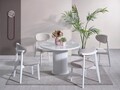 Set masă și scaune (4 piese), Fairfax, Aqua, Alb