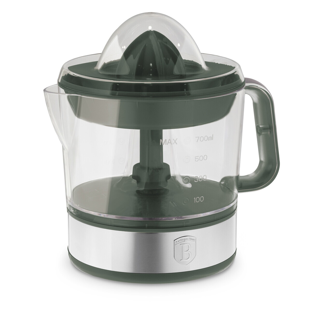 Storcator electric de citrice Berlinger Haus, Matte Green, 40W, 700 ml, plastic/inox, verde mat/transparent - imagine 5