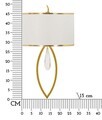 Aplica de perete Vienna, Mauro Ferretti, 1 x E14, 20W, 16x15x50 cm, fier, auriu/alb