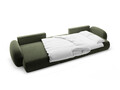 Coltar panoramic extensibil 5 locuri, Tonale, Cosmopolitan Design, 362x149x88 cm, tesatura chenille, verde