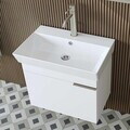 Dulap de baie cu chiuvetă, Hanah Home, Likya 59, 59x54x38.6 cm, PAL, Alb