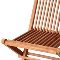 Scaun pliabil pentru gradina Kayla, 46.5 x 56 x 90 cm, lemn de tec, natural