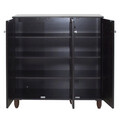Pantofar cu 3 usi Santi, Pakoworld, 16 perechi pantofi, 89.5x34.5x91.5 cm, PAL melaminat, wenge