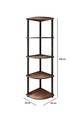 Corp biblioteca, Poter, Bookcase 5 Corner, 34x139x34 cm, MDF , Maro