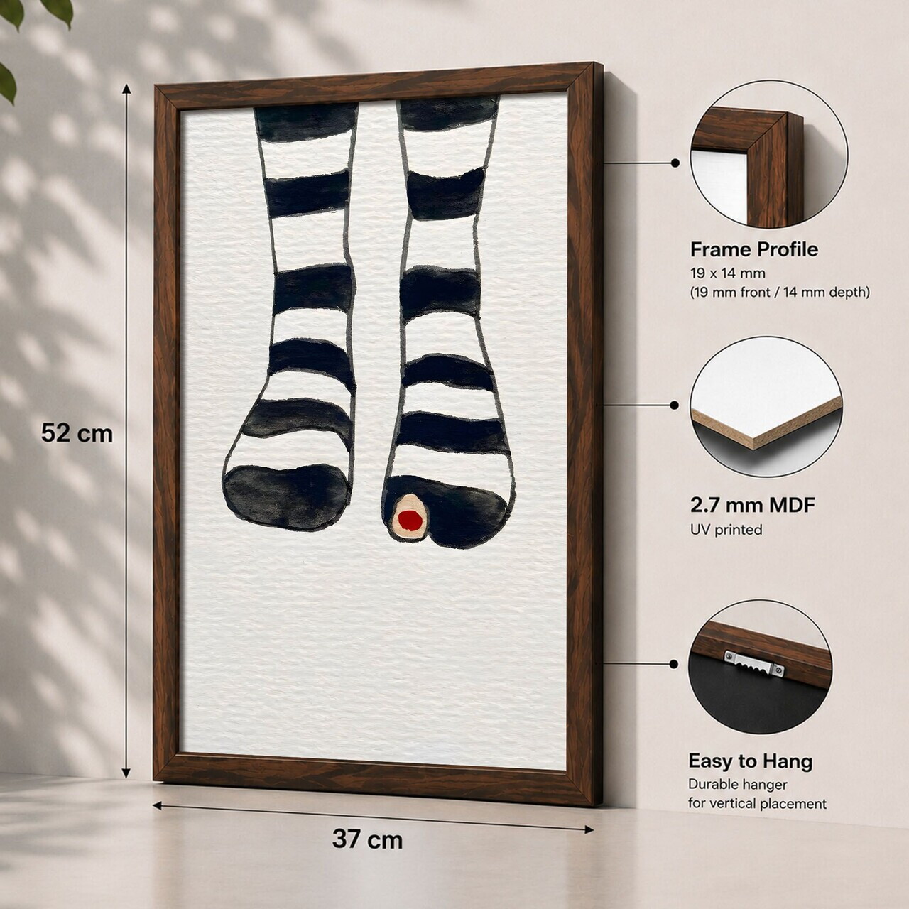 Tablou decorativ, 3752KACT-039, Fundal: 100% MDF (Grosime: 2,7 mm) Vopsire: Imprimare UV, Multicolor — imaginea 2
