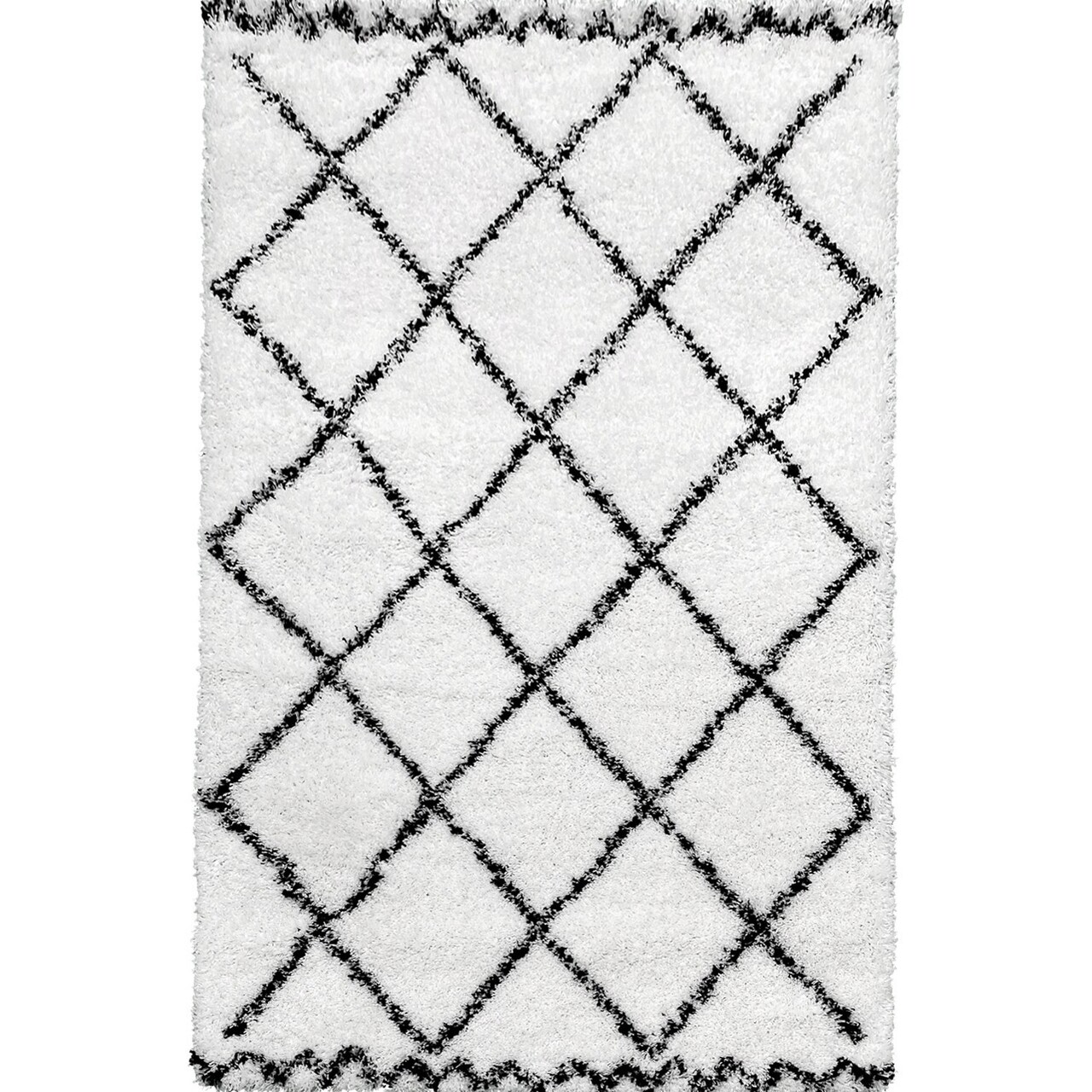 Covor, 3891A White, Negru  , 80x150 cm, Polipropilena , Alb/Negru - 1 | YEO