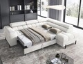 Coltar extensibil dreapta 5 locuri ELTAP, RT-01ROY, Ferucce, 276x200x93 cm, lemn/poliester, alb