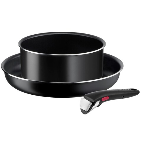 Set 3 piese pentru gatit, Tefal, Ingenio Easy Cook & Clean Beginner, aluminiu Bucatarie