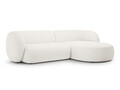 Coltar dreapta 3 locuri, Kate, Micadoni, 285x176x76 cm, tesatura boucle, alb