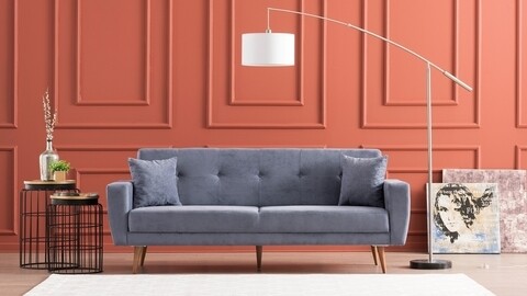 Canapea extensibila Vivalde, Balcab Home, 218x75x90 cm, fume Balcab Home