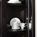 Vitrina cu 2 usi si 4 sertare, Chic, L.100 l.50 H.200, mdf/pal/furnir de mesteacan, wenge