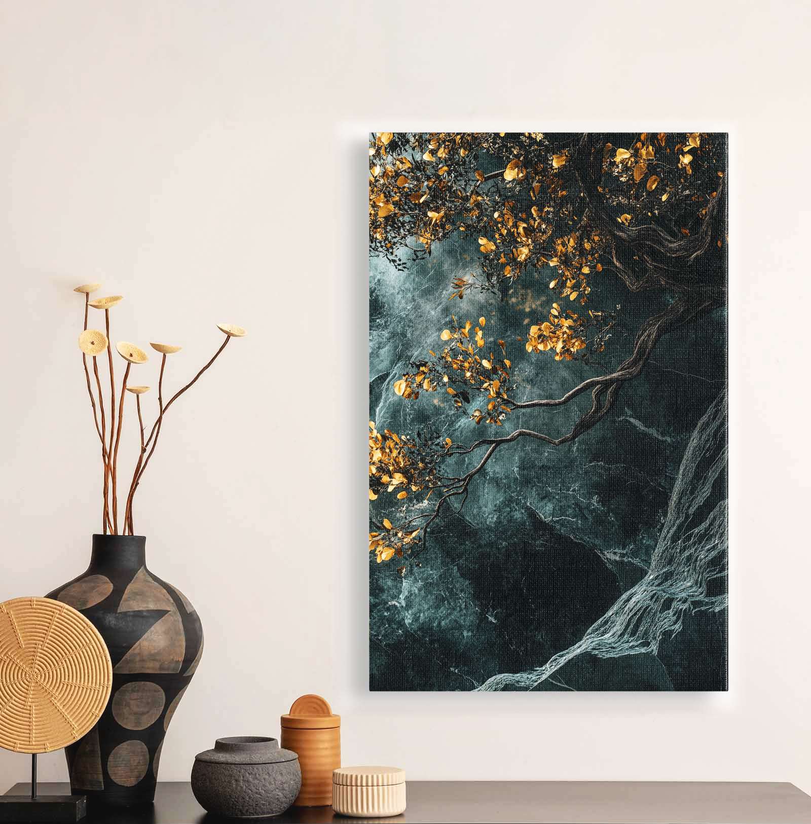 Tablou decorativ, YNS-1028-70 x 100, Lemn, Multicolor