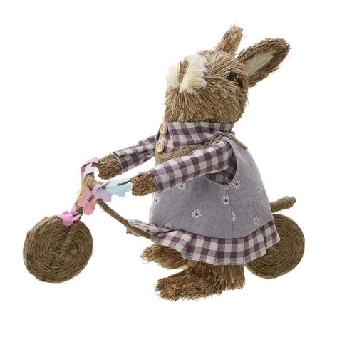Decoratiune Rabbit Girl, InArt, 27x16x30 cm, multicolor