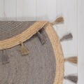 Covor Istanbul Grey, Flair Rugs, D150 cm, iuta, gri