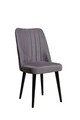 Set scaune 2 piese, Beckley, Vega, MDF , Gri/Negru