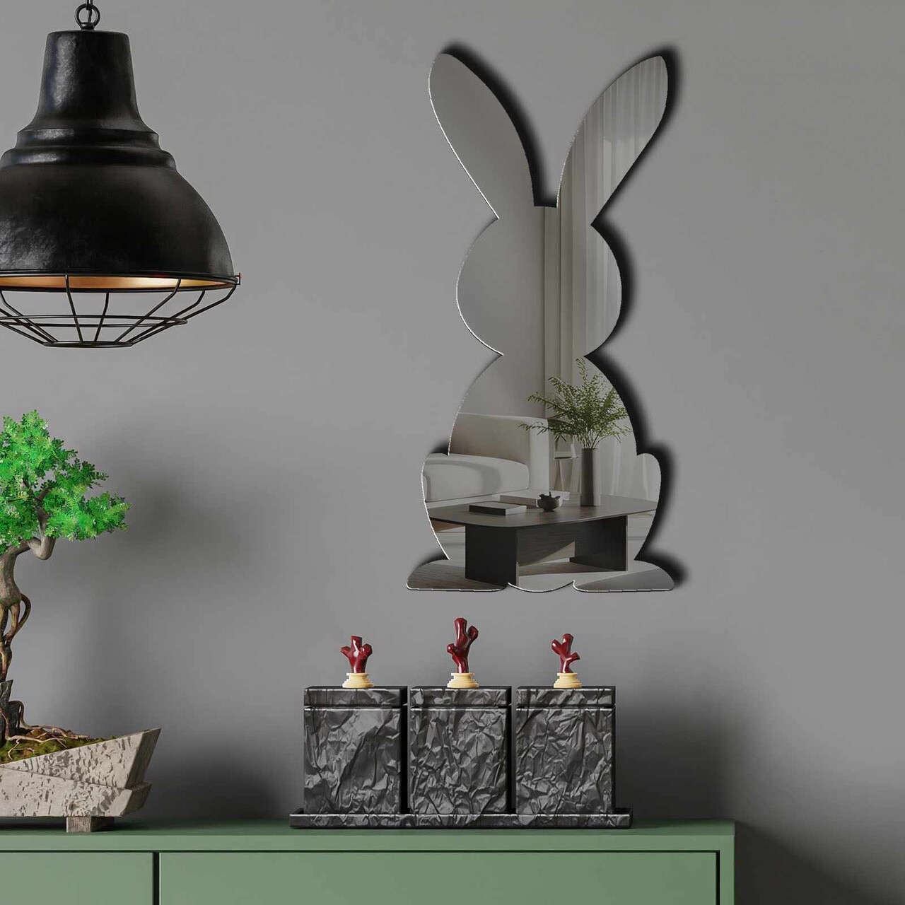 Oglinda decorativa EAS005SMOKED Partea de jos: 100% EVA (Grosime: 10 mm) Afumat