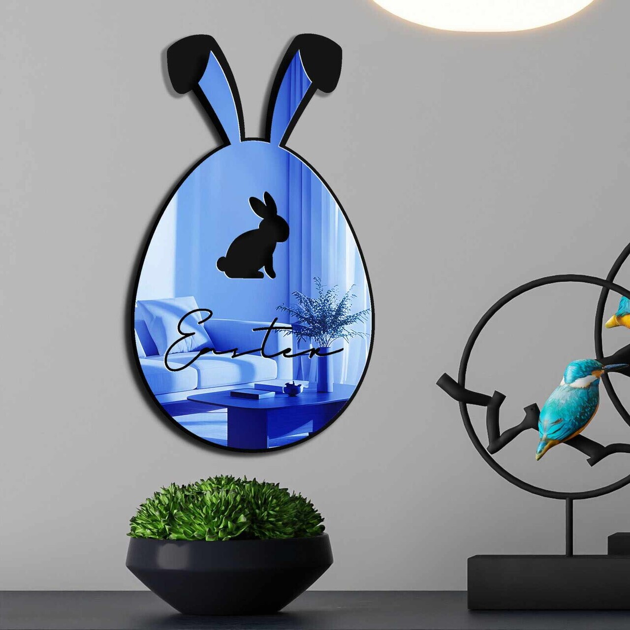 Oglinda decorativa, EAS002BLUE, Baza din 100% EVA (Grosime: 10 mm), Albastru — imaginea 2