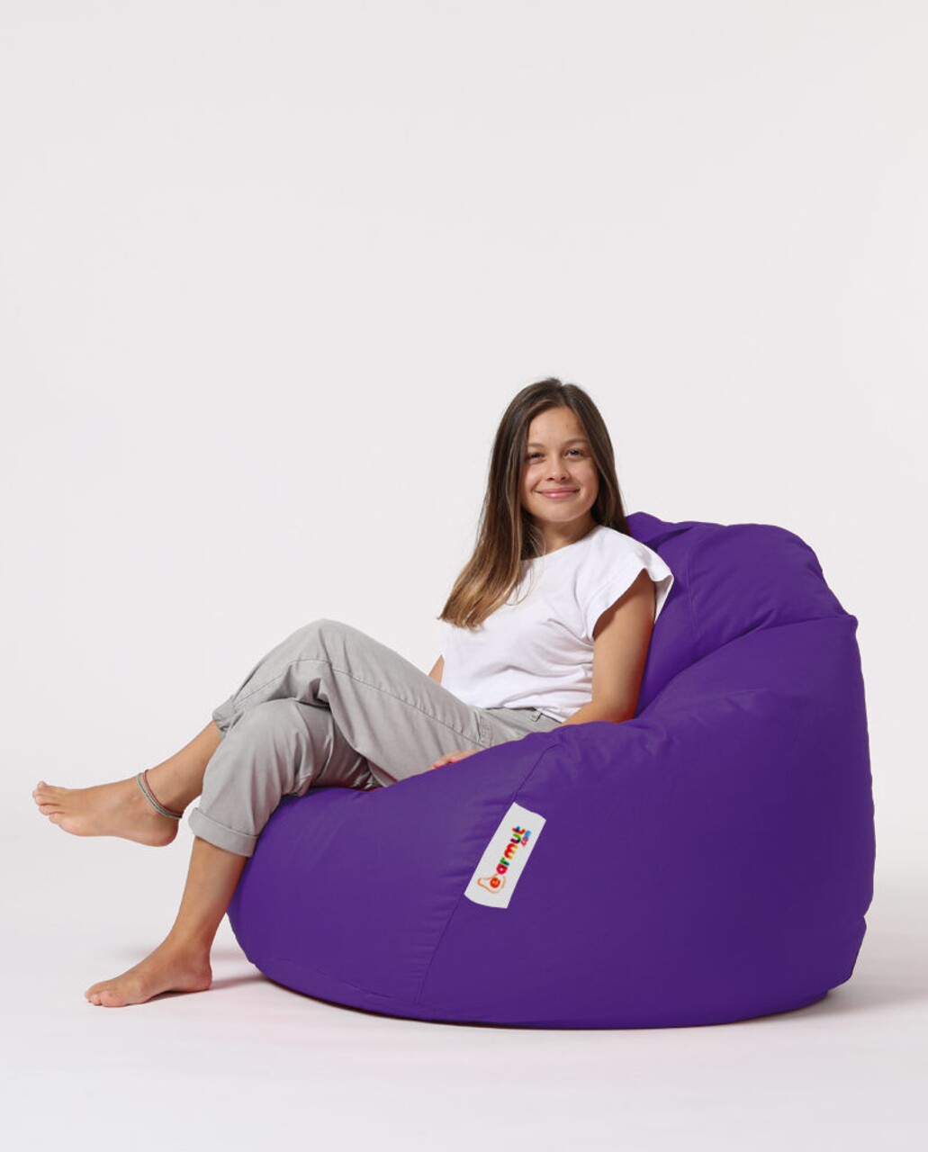 Fotoliu Puf, Bean Bag, Ferndale Premium XXL, 115 X 130 Cm, Poliester Impermeabil, Mov