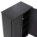 Pantofar cu 2 usi Santi, Pakoworld, 10 perechi pantofi, 60x34.5x91.5 cm, PAL melaminat, wenge