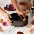 Tava de copt cu margine detasabila Febe, Homla, 24 cm, otel, negru