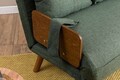 Canapea extensibilă cu 2 locuri, Futon, 859FTN2725, Metal , Verde