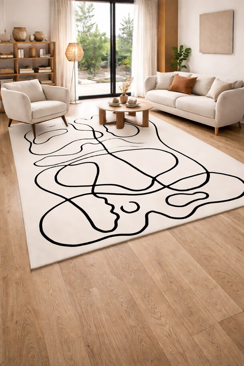 Covor, CLR-0000433-012, 160x230 cm, Poliester, Crem