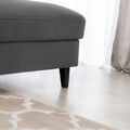 Coltar extensibil dreapta 4 locuri ELTAP, Foble, 267x196x100 cm, lemn/poliester, gri inchis