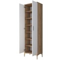 Dulap multifunctional, Rani, JE102, 60x198.6x37.5 cm, PAL, Nuc/Alb