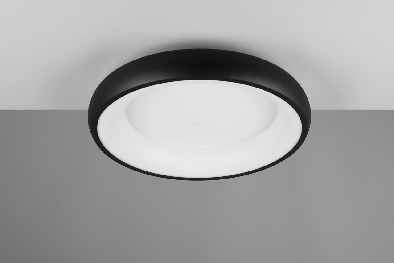 Plafoniera Cardona, TRIO, 46.5x10 cm, 29W, 1x SMD LED, metal, negru mat - 2 | YEO