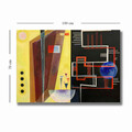 Tablou decorativ, 70100KANDINSKY011, Canvas, Lemn, Multicolor