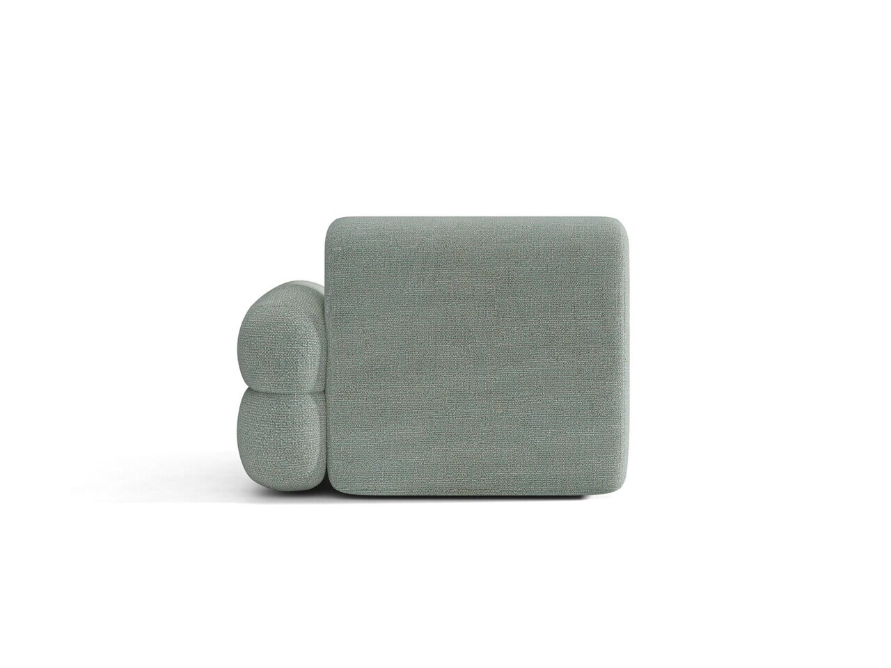 Modul canapea dreapta 1 loc, Neo, Micadoni Home, 110x100x83 cm, tesatura Chenille Silencio, albastru muted — imaginea 4