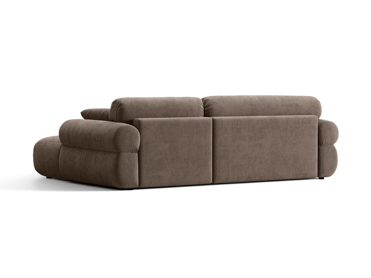 Coltar dreapta 4 locuri, Ophelia, Micadoni Home, 256x164x84 cm, tesatura structurata, cappuccino — imaginea 4