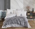 Lenjerie de pat dubla, Mirabel - Grey, Hobby, Bumbac Satinat