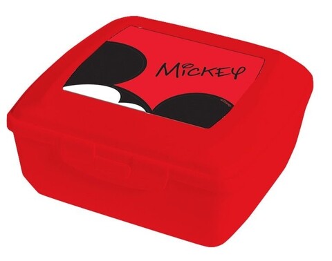 Cutie sandwich Mickey Mouse, Disney, 13x14.5x7 cm, plastic, rosu