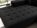 Coltar extensibil stanga 4 locuri ELTAP, Sol-17, Solange, 292x196x84 cm, lemn/poliester, negru