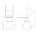 Uscator de rufe cu suport umerase, Brabantia, Hangon Matt, 25 m capacitate de uscare, otel, negru mat