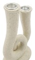 Suport lumanare Stons, Mauro Ferretti, 12x7x20 cm, polirasina, crem
